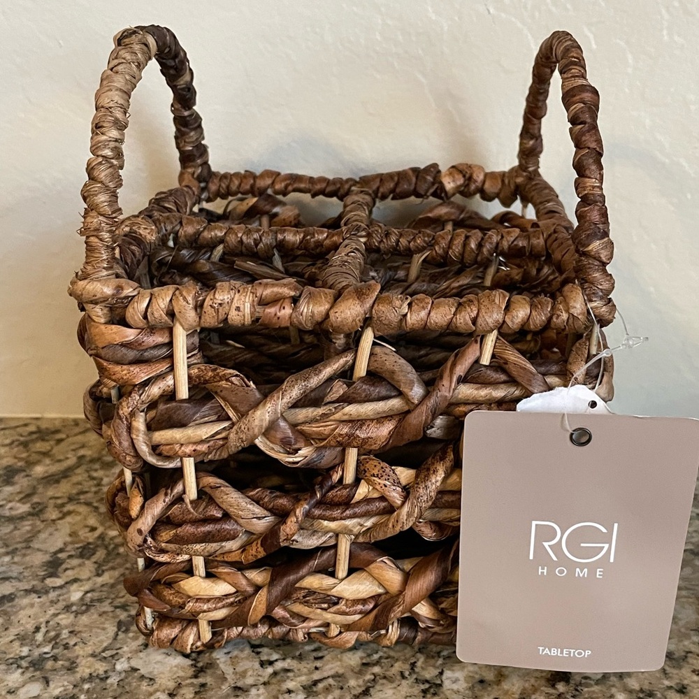 Woven Basket Cutlery Holder